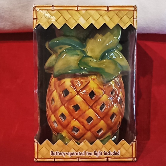 Island Heritage Other - Tea Light Candle Lamp. PINEAPPLE Ceramic Holder. By Island Heritage 2007.